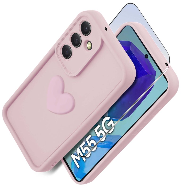 etui-do-samsung-galaxy-m55-5g-silikonowe-serce-jasnorozowe-ze-szklem