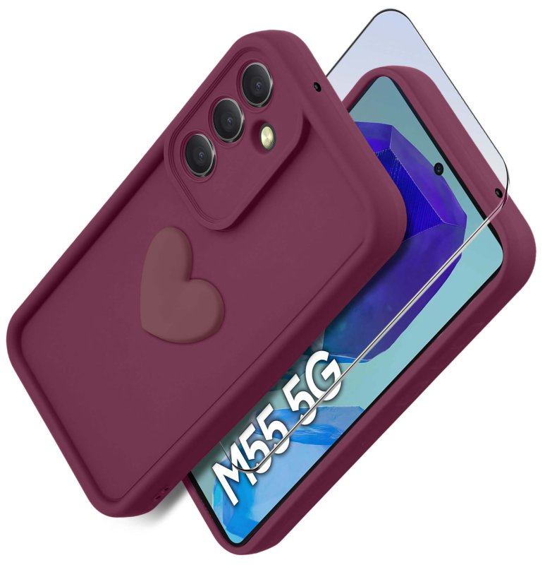 etui-do-samsung-galaxy-m55-5g-silikonowe-serce-burgundowe-ze-szklem