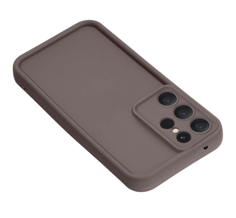 etui-do-samusng-galaxy-s25-ultra-brazowe-wzmacniane-silikonowe-ze-szklem