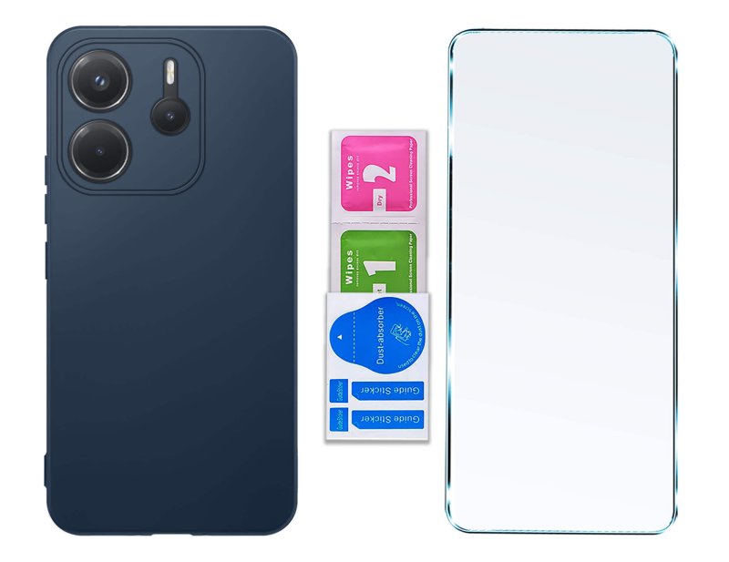etui-do-xiaomi-redmi-note-14-5g-granatowe-matowe-ze-szklem