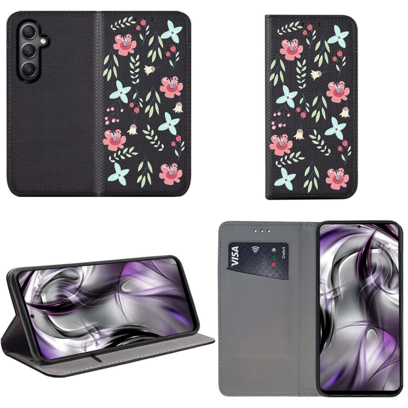 etui-na-samsung-galaxy-s25-z-klapką-malowane-wzor-damskie-szklo-hartowane