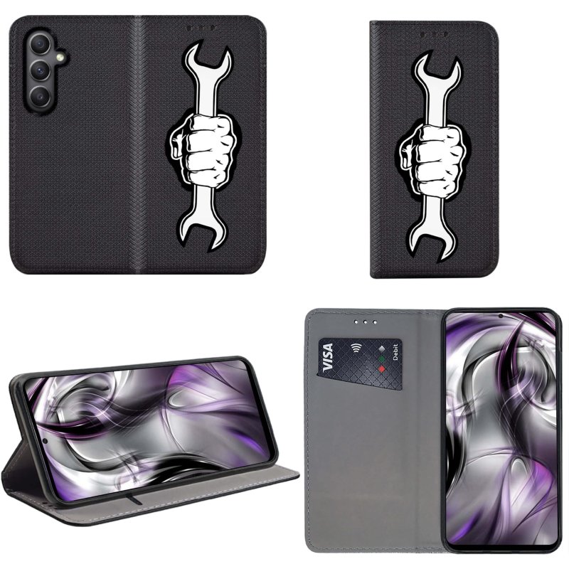 etui-na-samsung-galaxy-s25-plus-z-klapką-malowane-wzor-meski-szklo-hartowane