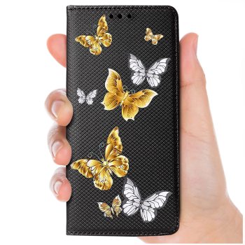 Etui do Xiaomi Redmi Note 14 5G zamykane malowane wzór kolorowe ze szkłem