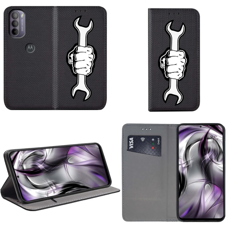 etui-na-motorola-moto-g31-g41-z-klapką-malowane-wzor-meski-szklo-hartowane