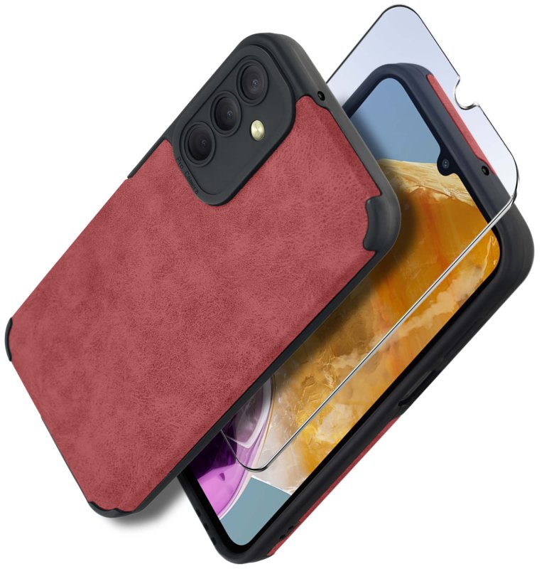 etui-do-samsung-galaxy-m15-5g-silikonowe-skorzane-vintage-bordowe-ze-szklem