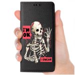 Etui do Motorola Moto G05 / E15 / G15 zamykane malowane wzór fajny ze szkłem