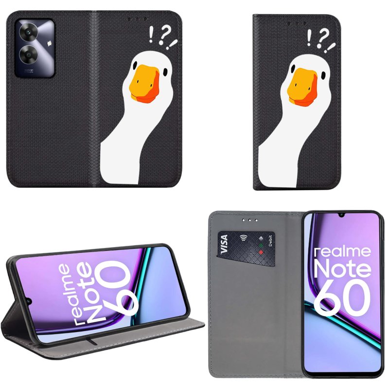 stylowe-etui-z-klapką-do-realme-note-60-ze-szkłem-hartowanym