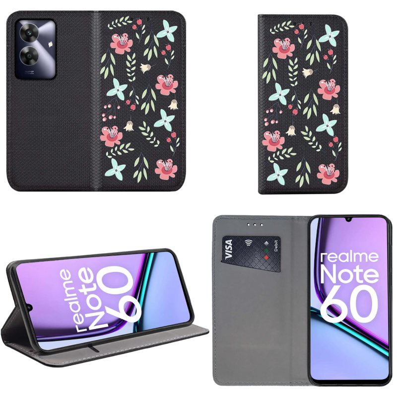 stylowe-etui-z-klapką-do-realme-note-60-ze-szkłem-hartowanym