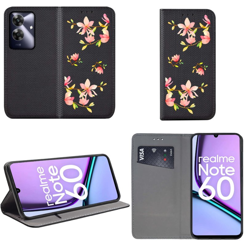 stylowe-etui-z-klapką-do-realme-note-60-ze-szkłem-hartowanym