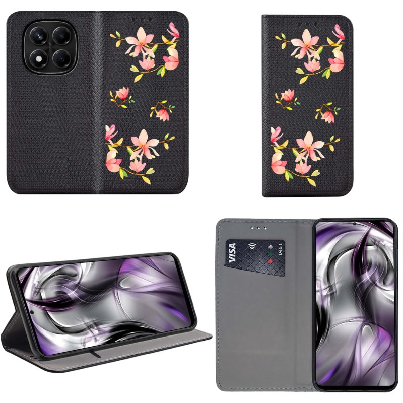 etui-na-xiaomi-redmi-note-14-pro-5g-14-plus-5g-z-klapką-malowane-wzor-kwiat