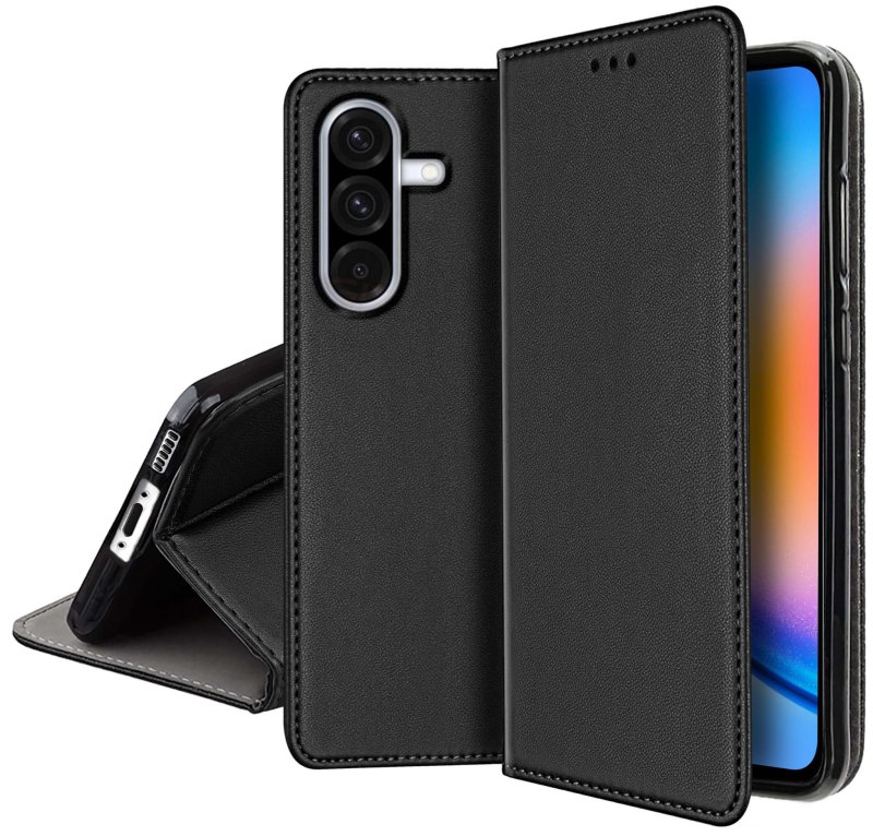 etui-do-samsung-galaxy-a56-czarne-magnetyczne-zamykane-ze-szklem
