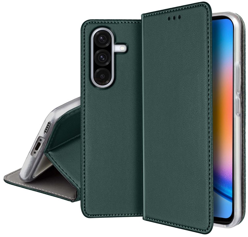 etui-do-samsung-galaxy-a56-zielone-magnetyczne-zamykane-ze-szklem