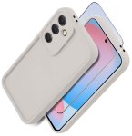 Etui do Samsung Galaxy A56 białe wzmacniane silikonowe ze szkłem