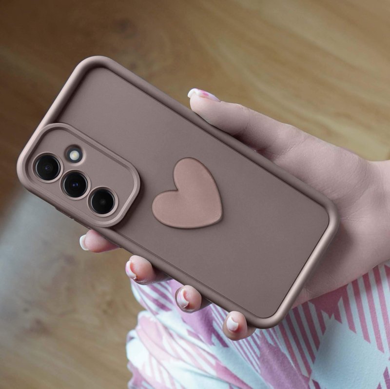 etui-do-samusng-galaxy-a56-silikonowe-serce-brazowe-ze-szklem