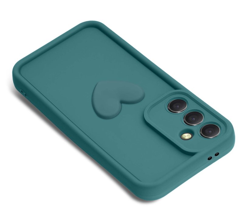 etui-do-samusng-galaxy-a56-silikonowe-serce-zielone-ze-szklem