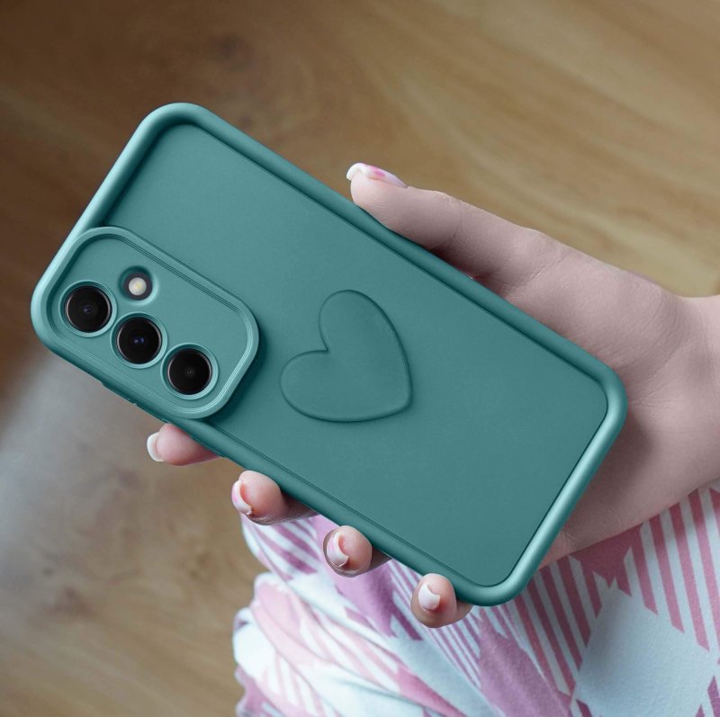 etui-do-samusng-galaxy-a56-silikonowe-serce-zielone-ze-szklem