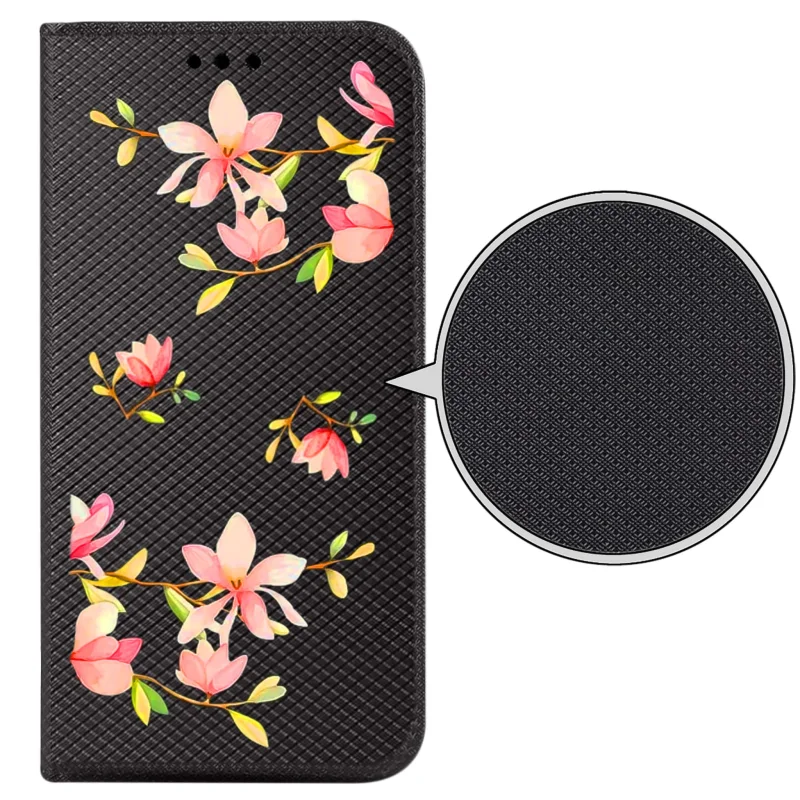 etui-do-xiaomi-mi-11-lite-4g-5g-zamykane-malowane-wzor-kwiat-ze-szklem