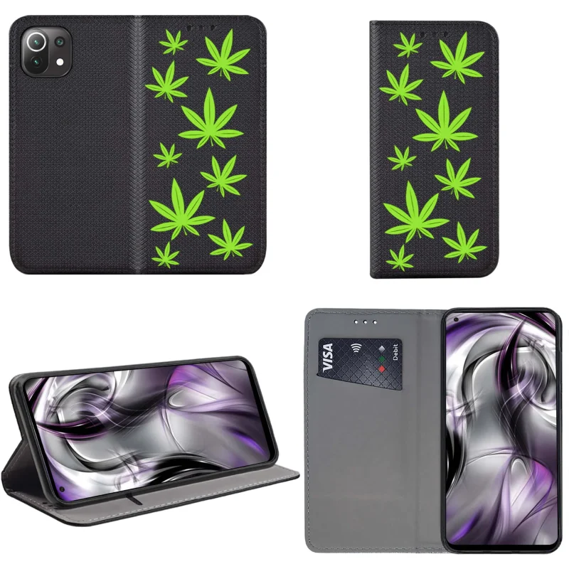 etui-do-xiaomi-mi-11-lite-4g-5g-zamykane-malowane-wzor-smiesznny-ze-szklem