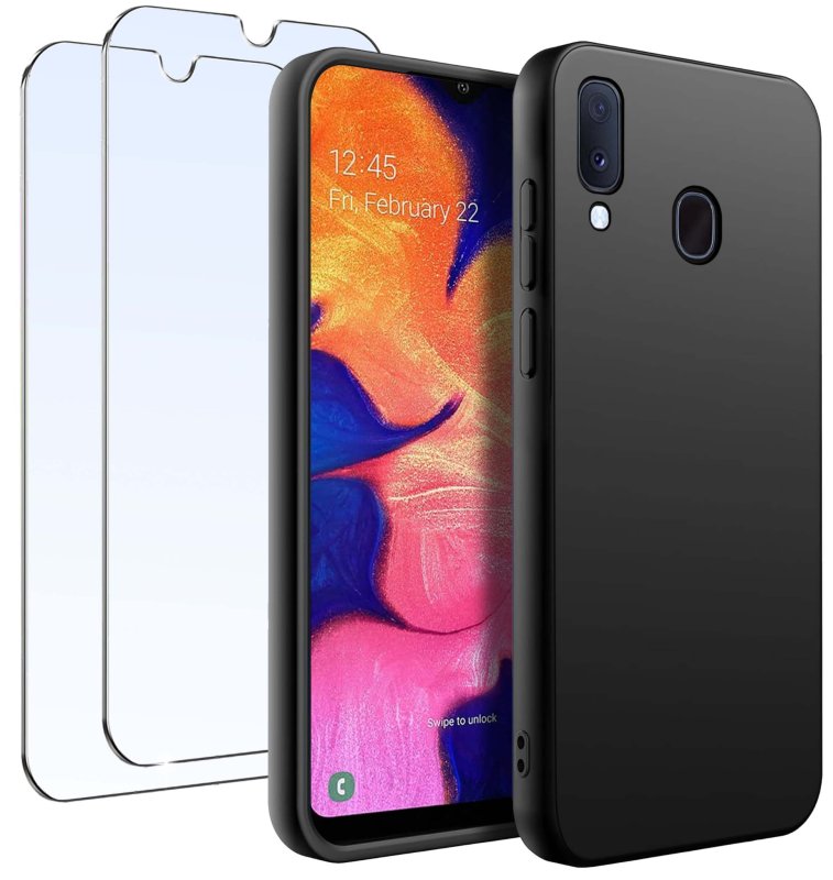 etui-do-samsung-galaxy-a20e-czarne-matowe-z-zestawem-2-szkiel