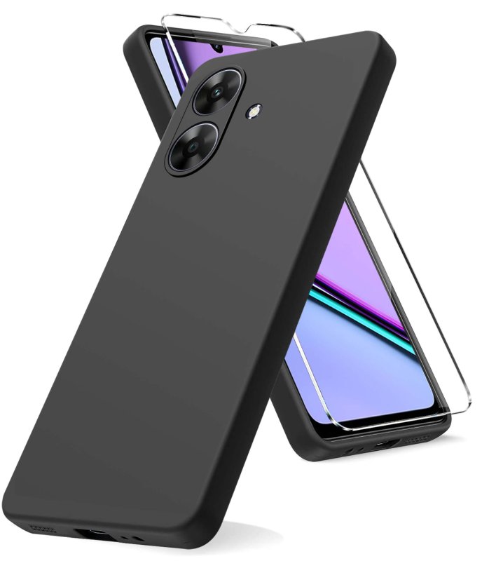 etui-do-realme-note-60-czarne-matowe-ze-szklem