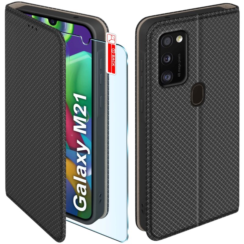 etui-do-samsung-galaxy-m21-czarne-zamykane-ze-szklem