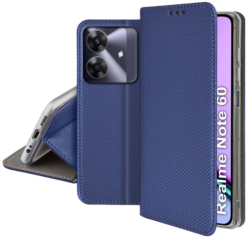 etui-do-realme-note-60-granatowe-zamykane-ze-szklem