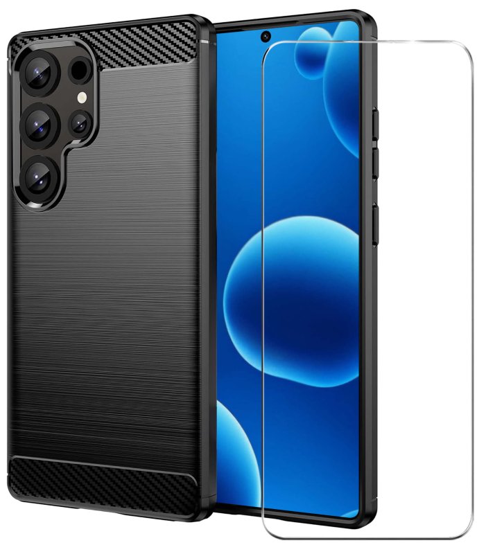 etui-do-samsung-galaxy-s25-ultra-czarne-carbon-ze-szklem