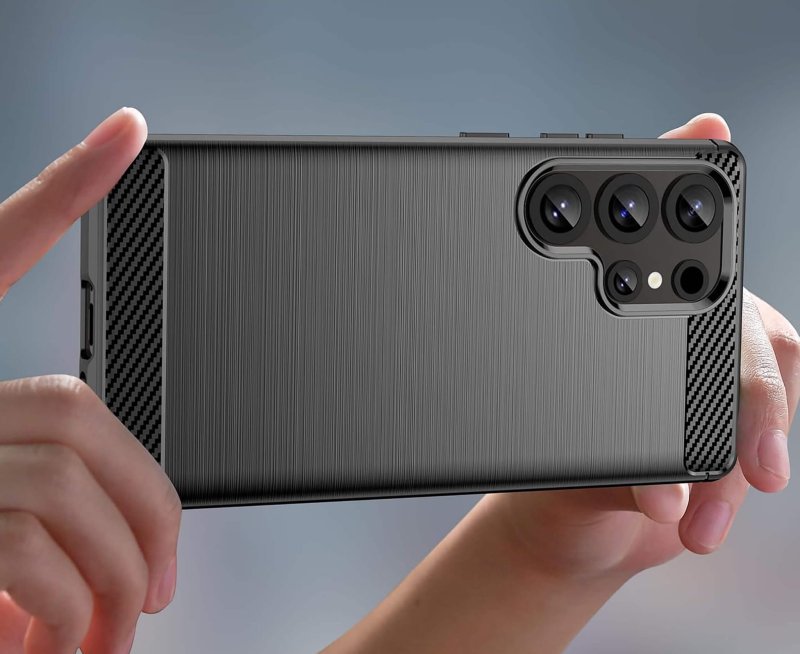 etui-do-samsung-galaxy-s25-ultra-czarne-carbon-ze-szklem