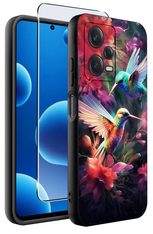 etui-do-xiaomi-redmi-note-12-5g-malowane-rozne-wzory-kolorowe-ze-szklem