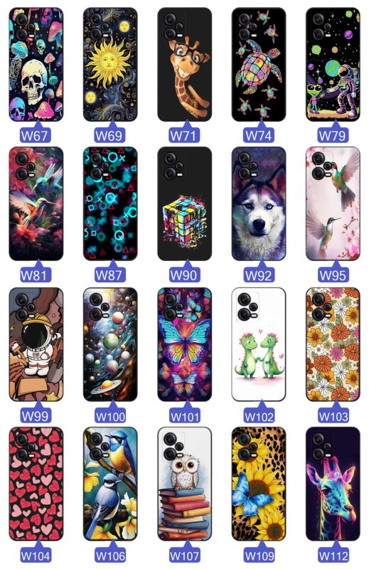 etui-do-xiaomi-redmi-note-12-5g-malowane-rozne-wzory-kolorowe-ze-szklem