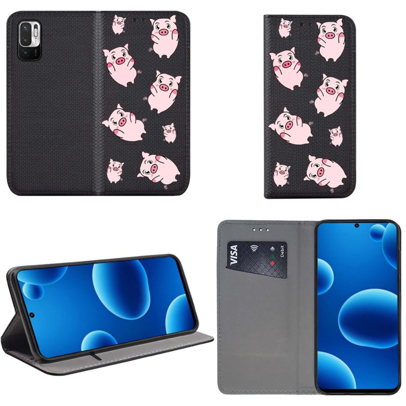 etui-do-xiaomi-redmi-note-10-5g-zamykane-malowane-wzor-zwierzeta-ze-szklem