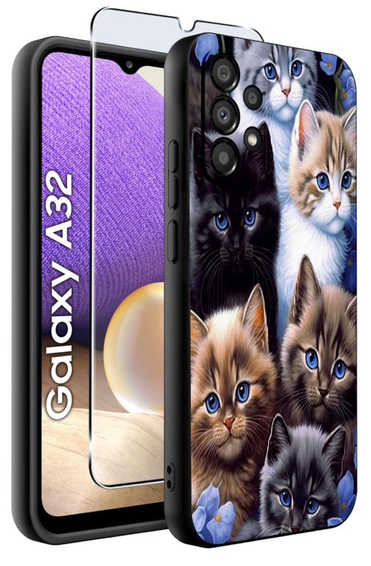etui-do-samsung-galaxy-a32-4g-malowane-rozne-wzory-z-kotem-ze-szklem