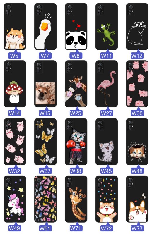 etui-do-xiaomi-redmi-note-12s-malowane-rozne-wzory-zwierzeta-ze-szklem