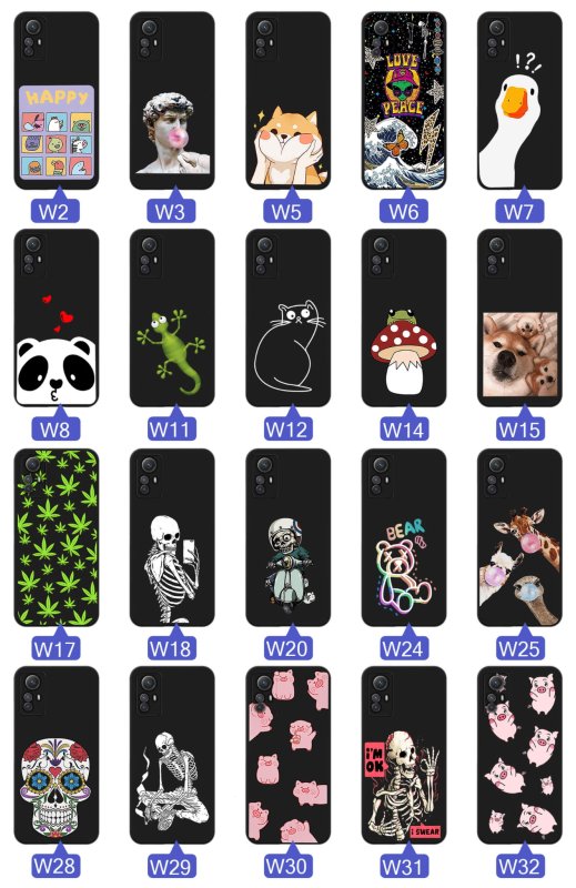etui-do-xiaomi-redmi-note-12s-malowane-rozne-wzory-smieszne-ze-szklem