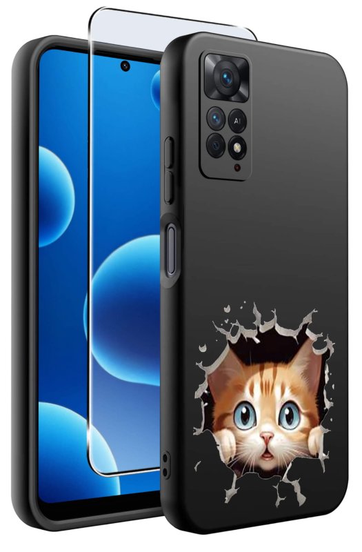 etui-do-xiaomi-redmi-note-11-pro-malowane-rozne-wzory-z-kotem-ze-szklem