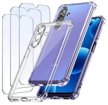 Etui do Samsung Galaxy A26 5G przeźroczyste z zestawem 3 szkieł