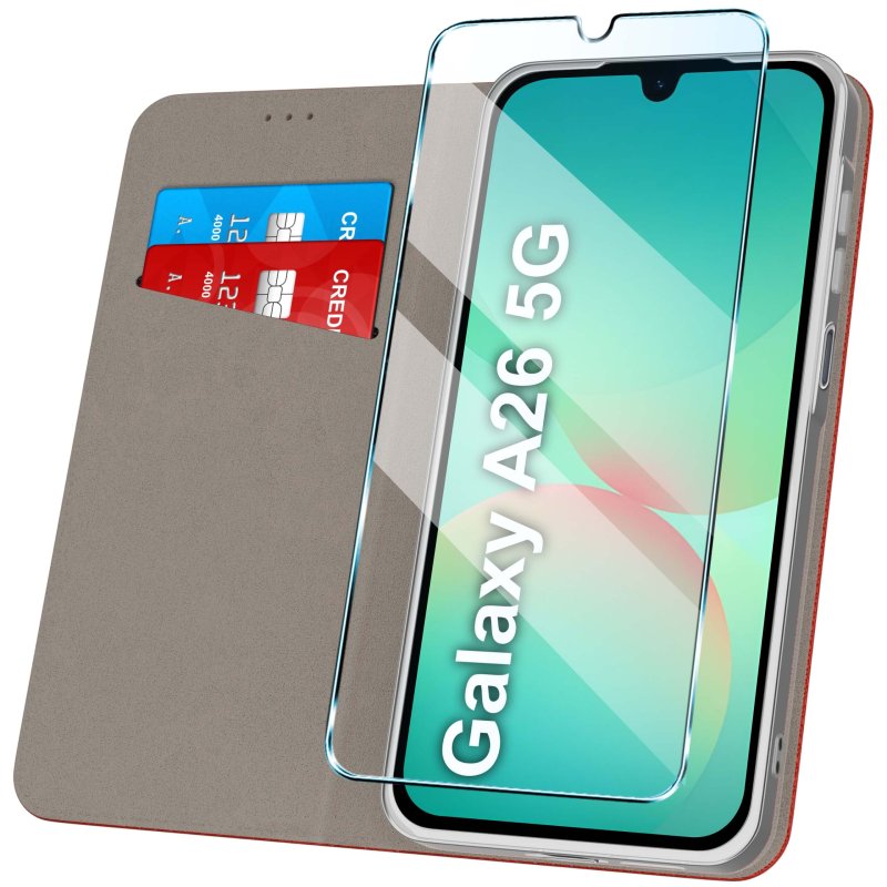 etui-do-samsung-galaxy-a26-czerowne-zamykane-ze-szklem