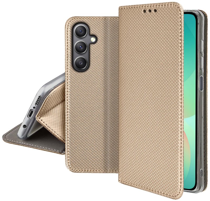etui-do-samsung-galaxy-a26-zlote-zamykane-ze-szklem