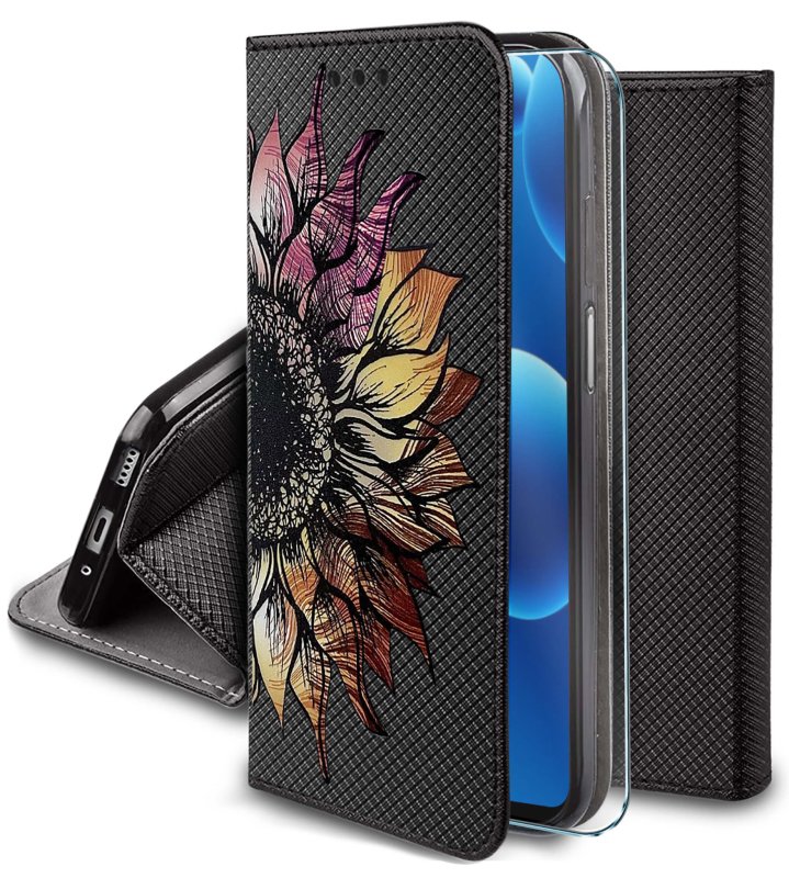 etui-do-samsung-galaxy-a26-zamykane-malowane-wzor-kwiat-ze-szklem