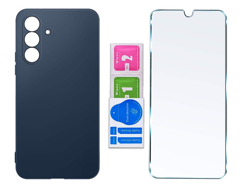 etui-do-samsung-galaxy-a26-granatowe-matowe-z-zestawem-2-szkiel