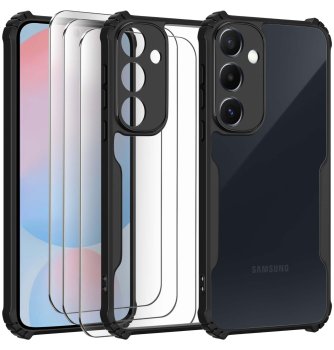 Etui do Samsung Galaxy A56 5G przeźroczyste pancerne z zestawem 3 szkieł