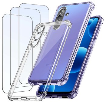 Etui do Samsung Galaxy A36 / A37 5G przezroczyste z zestawem 3 szkieł