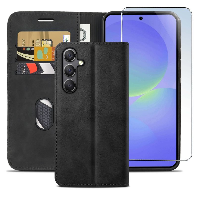 etui-do-samsung-galaxy-a36-a37-5g-skorzane-velvet-zamykane-czarne-ze-szklem