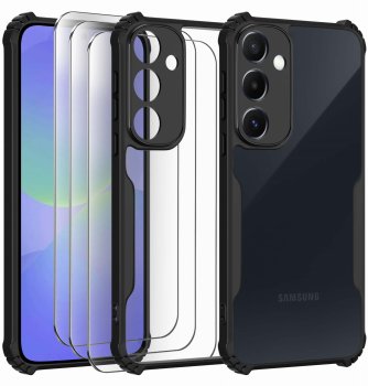 Etui do Samsung Galaxy A36 / A37 5G przezroczyste pancerne z zestawem 3 szkieł