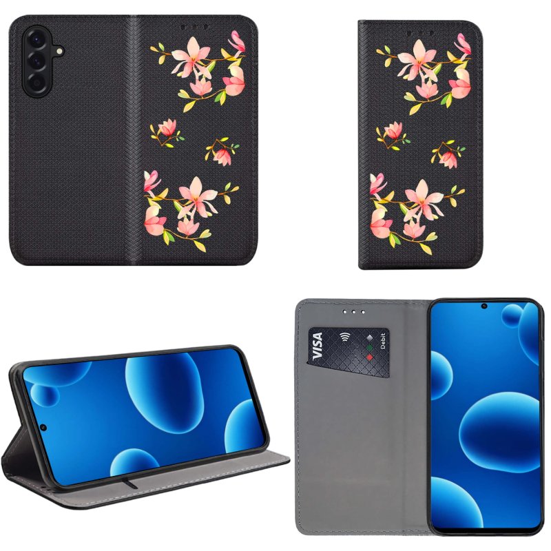 etui-do-samsung-galaxy-a36-a37-5g-zamykane-malowane-wzor-kwiat-ze-szklem