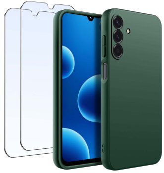 Etui do Samsung Galaxy A26 zielone matowe z zestawem 2 szkieł