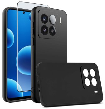 Etui do Xiaomi 15 Pro czarne matowe ze szkłem