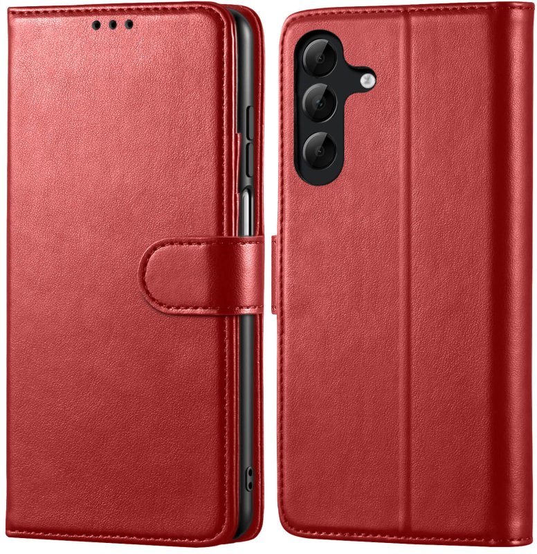 etui-do-samsung-galaxy-a26-czerwone-magnetyczne-z-klapka-ze-szklem