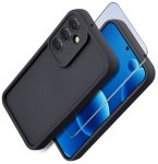 Etui do Samsung Galaxy M55 czarne wzmacniane silikonowe ze szkłem