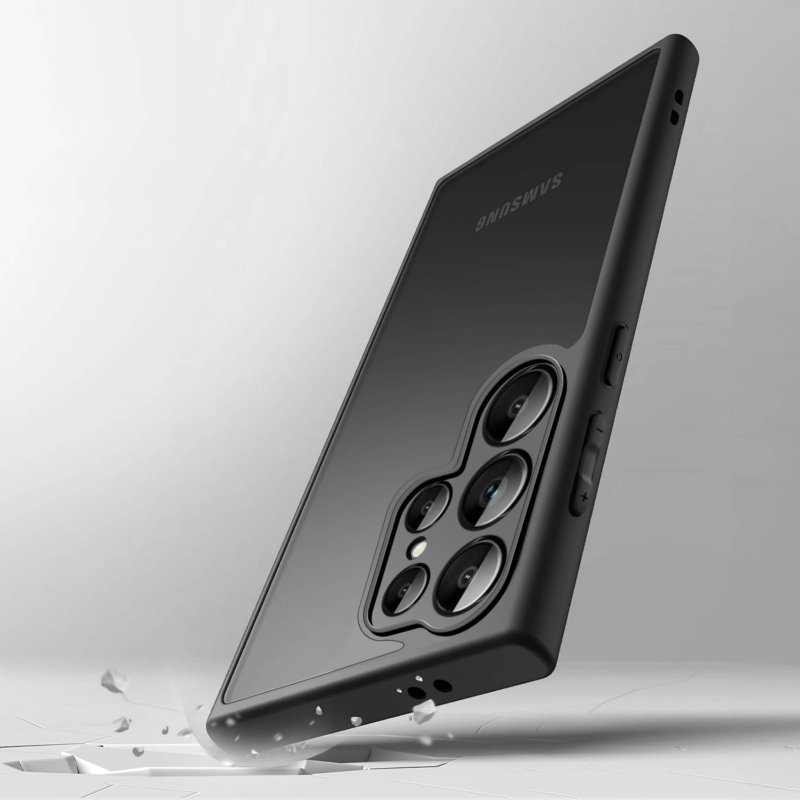 etui-do-samsung-galaxy-s25-ultra-przezroczyste-wzmacniane-czarne-z-zestawem-2-szkiel
